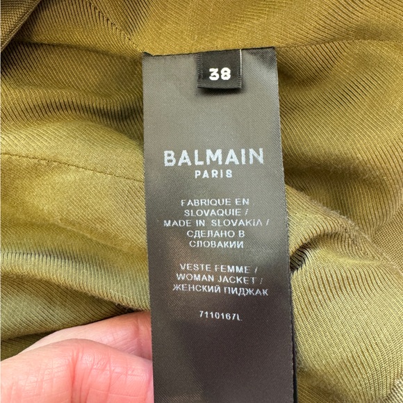 NWT Balmain Blazer Green EU38/US4-6 - Picture 11 of 12